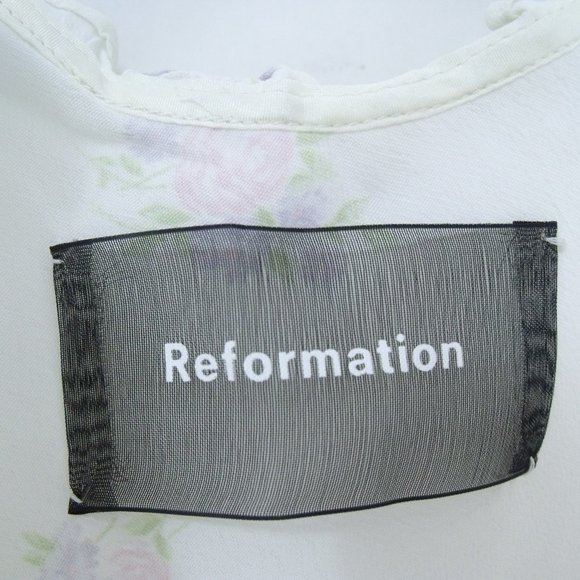 Reformation Fiddle Floral Ruffle Camisole Top L - Picture 7 of 8